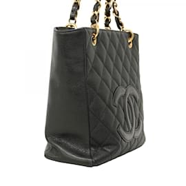 Chanel-Chanel Black Grained Calfskin Tote Bag-Black