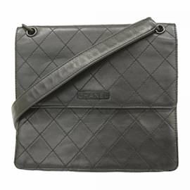 Chanel-Chanel Black Lambskin Shoulder Bag-Black