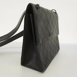 Chanel-Chanel Black Lambskin Shoulder Bag-Black