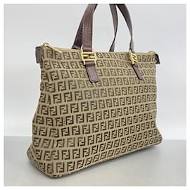 Fendi-Fendi Zucchino Tote Bag-Brown