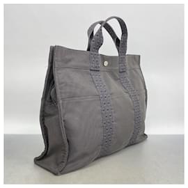 Hermès-Hermes Tote Bag Air Line MM Canvas Black-Black