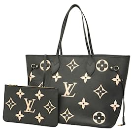 Louis Vuitton-Louis Vuitton Monogram Empreinte Bicolor Tote Bag-Black,Beige