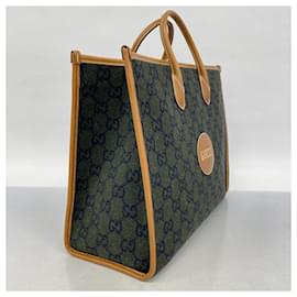 Gucci-Gucci Wool Tote Bag-Green,Light brown