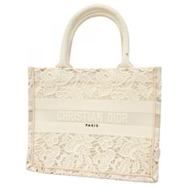 Christian Dior-Christian Dior White Cotton Tote Bag-White