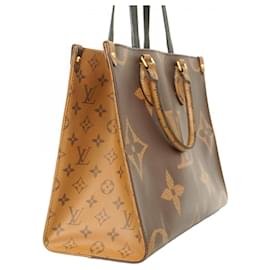 Louis Vuitton-Louis Vuitton Monogram Reverse On The Go MM Tote Bag-Brown