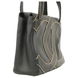 Chanel-Chanel Handbag Wild Stitch in Black-Black