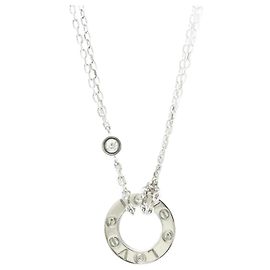 Cartier Love Circle Diamant-Halskette B7216300 Silber