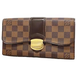 Louis Vuitton-Louis Vuitton Long Wallet Damier Portefeuille Sistina N61747 Ebene-Damier ebene