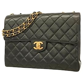 Chanel-Chanel Black Lambskin Shoulder Bag-Black