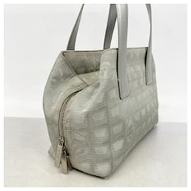 Chanel-Chanel Silver Nylon Handbag-Silvery