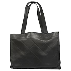 Chanel-Chanel Black Lambskin Tote Bag-Black
