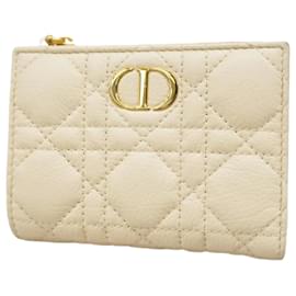 Christian Dior-Christian Dior Wallet Cannage Calodalia in White-White