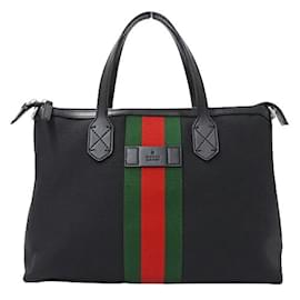 Gucci-Gucci Women's Tote Bag Shelly Nylon Black-Black