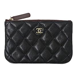 Chanel-Chanel Black Grained Calfskin Coin Purse-Black
