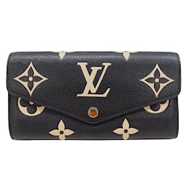 Louis Vuitton-Louis Vuitton Monogram Empreinte Long Wallet-Black,Beige