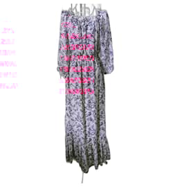 Diane Von Furstenberg-Floral silk dress Diane Von Furstenberg-Pink,White