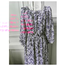 Diane Von Furstenberg-Floral silk dress Diane Von Furstenberg-Pink,White