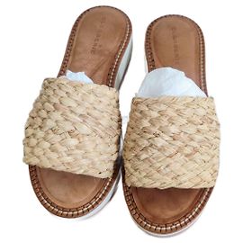 Robert Clergerie Mules Fleurine Clergerie Marrom Branco Bege
