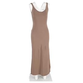 Reformation-Reformation Edmund Midi Dress in Brown Cotton-Brown,Red