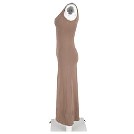 Reformation-Reformation Edmund Midi Dress in Brown Cotton-Brown,Red