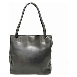 Chanel-Chanel Caviar Leather Tote Bag Black-Black