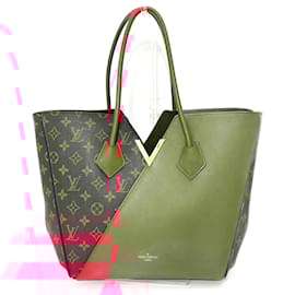 Louis Vuitton-Louis Vuitton Kimono MM Tote Bag Brown Red-Brown