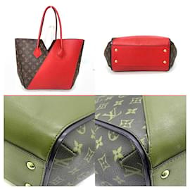 Louis Vuitton-Louis Vuitton Kimono MM Tote Bag Brown Red-Brown