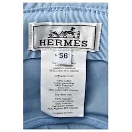 Hermès-Hermes Women's Cotton Bucket Hat Blue-Blue
