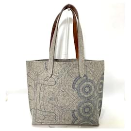 Hermès-Hermes Felt Leather Calimmy MM Tote Bag-Grey