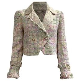 LoveShackFancy- Loveshackfancy Tweed Blazer in Multicolor Polyester-Multiple colors