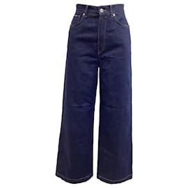 Dolce & Gabbana- Dolce & Gabbana High-Rise Wide-Leg Jeans in Blue Cotton -Blue