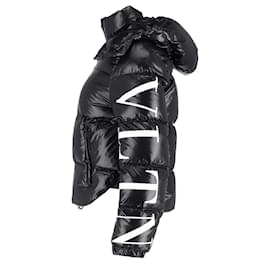 Valentino Garavani- Valentino Garavani VLTN Down Jacket in Black Polyamide-Black