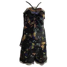 Lanvin- Lanvin Butterfly Camisole Top and Shorts Set in Multicolor Silk-Multiple colors