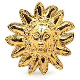 Chanel-Chanel Lion Motif Brooch Gold Plated-Golden,Metallic