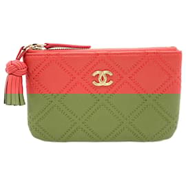 Chanel-Chanel Lambskin Mini Pouch Pink-Pink