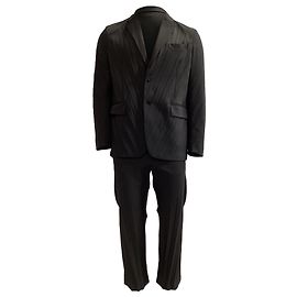 Valentino Garavani Pleated Suit in Black Polyester Black