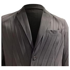 Valentino Garavani-Valentino Garavani Pleated Suit in Black Polyester-Black