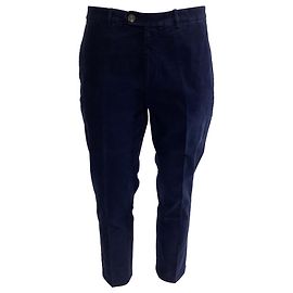 Pantaloni Brunello Cucinelli in velluto a coste blu navy Blu Blu navy