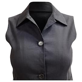 Theory-Theory Mini Dress in Black Linen-Black