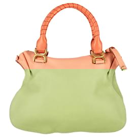 Chloé- Chloé Medium Marcie Handbag in Peach Calf Leather-Peach