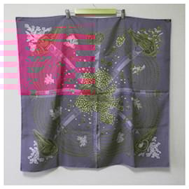 Hermès-Hermes Carré 90 Chemains de Corail Scarf-Pink