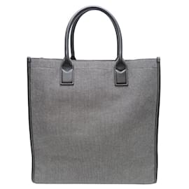 Burberry-Burberry Canvas Men's Tote Bag-Brown