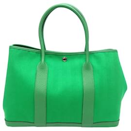 Hermès-Hermes Garden PM Tote Bag-Other,Green