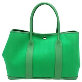 Hermès-Hermes Garden PM Tote Bag-Other,Green