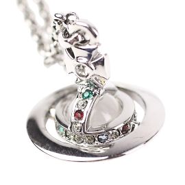 Collar Péndulo Petty Orb de Vivienne Westwood Roja Otro Verde Metálico
