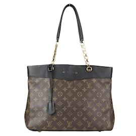 Louis Vuitton-Louis Vuitton Monogram Pallas Shopper Tote Bag-Black,Monogram