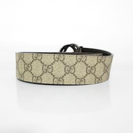 Gucci-Cinto de couro com padrão GG entrelaçado da Gucci-Outro