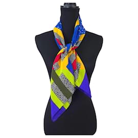 Givenchy-Givenchy silk scarf from the '70s-Blue,Multiple colors