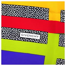 Givenchy-Givenchy silk scarf from the '70s-Blue,Multiple colors