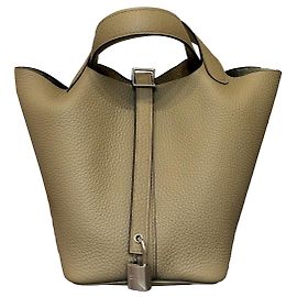 Hermès Picotin Lock 18 Beige en cuir Taurillon Clemence Beige